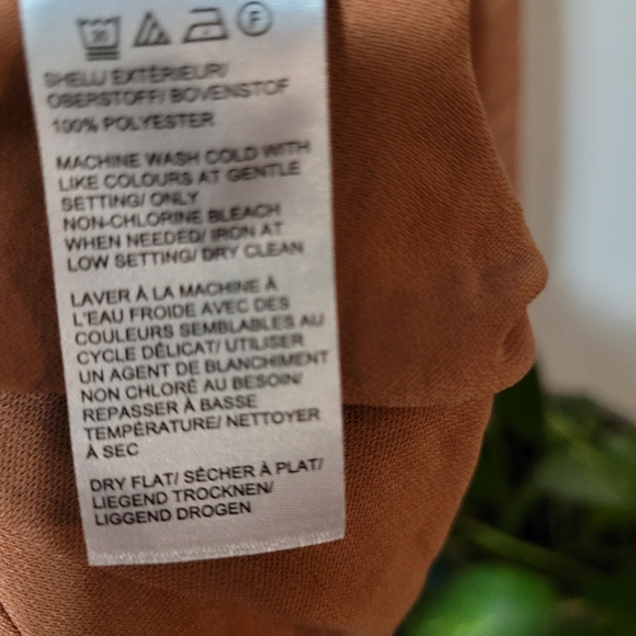 SIZE XL.  Lord and Taylor Rust blouse.  Front pleated blouse. - Picture 5 of 5